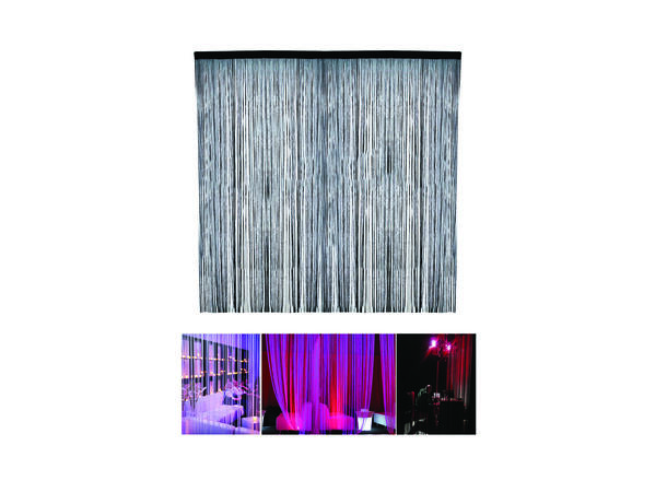 Lounge gardin i tekstil - Sort Mål h/b: 280x300cm