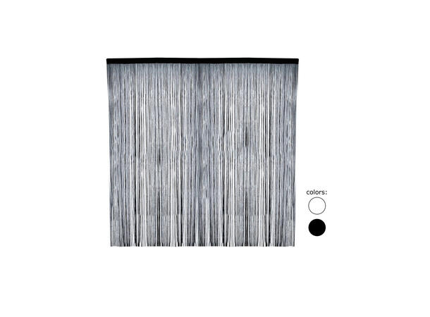 Lounge gardin i tekstil - Sort Mål h/b: 280x300cm