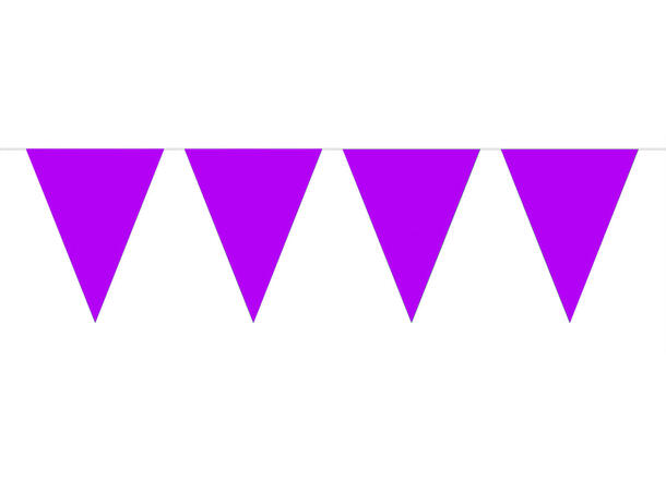 Mini Flaggbanner - Lilla 1 Flaggbanner i plast- 3m - 14cm høy