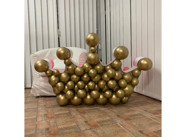 Mosaikkramme til ballonger - Krone 1 Ramme i isopor/bølgepapp - 80cm høyde