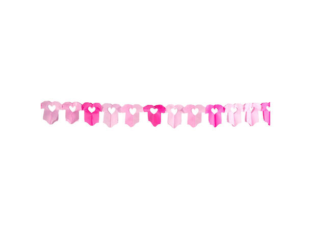 Papirgirlander - Rosa babybody 1 Papirgirlander uttrekkbar - 6m