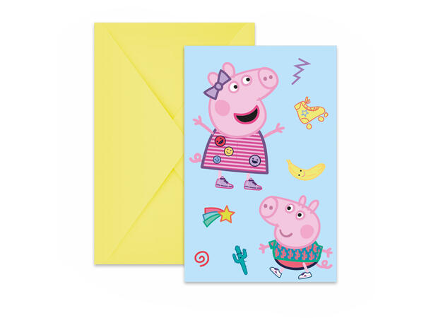 Peppa Pig - Messy Play 6 FSC - Invitasjoner med konvolutt
