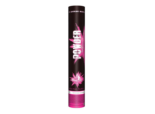 Powder shooter - manuell - fluo pink 1 Party Cannon med NEON Pulver - 40cm