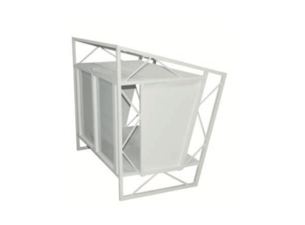 Sammenleggbart DJ-bord. Hvit Mål: 127x115x90cm 