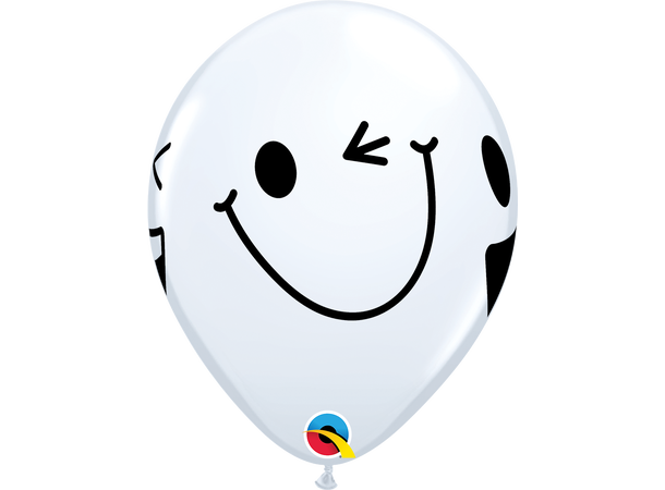 Smiling Faces assortment 25 gummiballonger - 28cm (11")