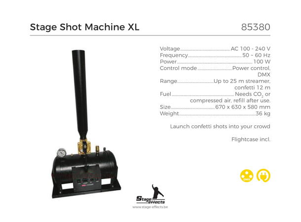 Stage shot machine XL Mål: 67x63x58cm - 36kg
