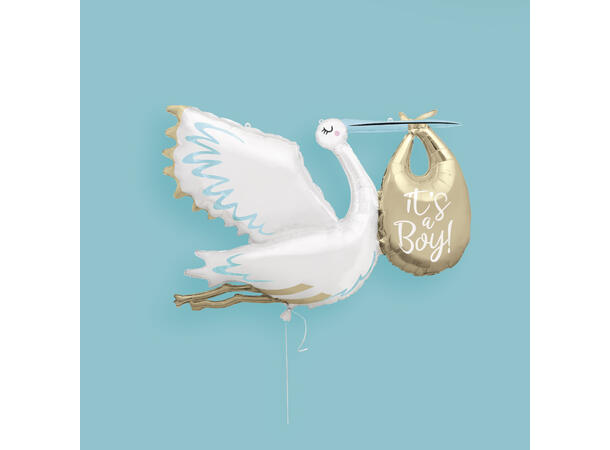 Stork It's a Boy 1 Folieballong med form - 157cm(62")