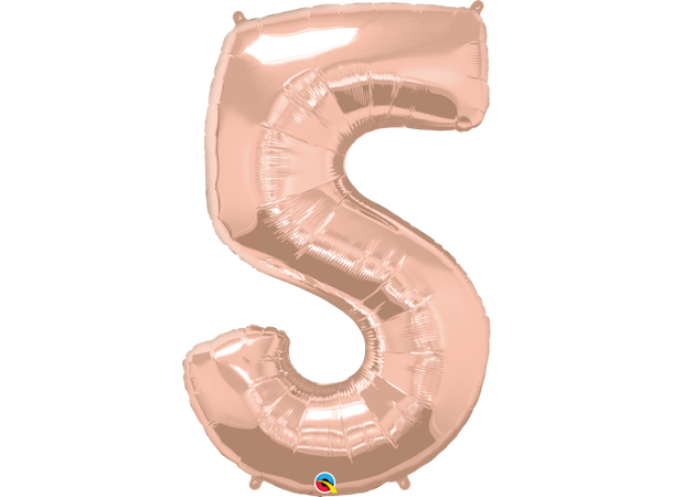 Tallballong 5 Rose Gold 1 Folieballong - 86cm (34")