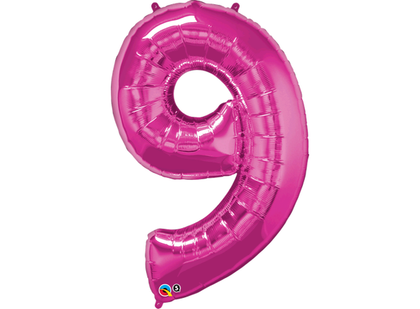 Tallballong 9 Magenta 1 Folieballong - 86cm (34")