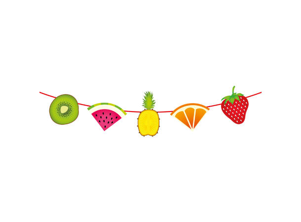 Tropisk frukt - papirbanner 1 Papirbanner - 6m