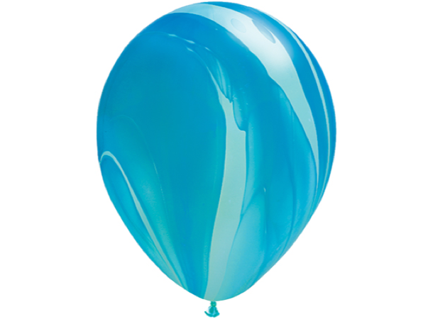 11R Blue Rainbow SuperAgate 25 gummiballonger - 28cm (11")