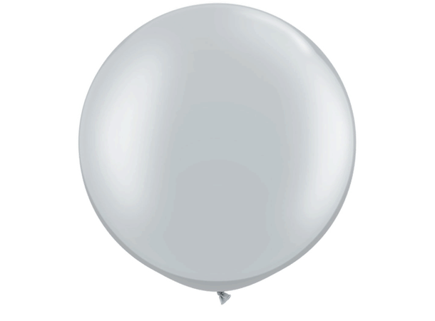 30" Silver MT PT 2 gummiballonger - 76cm (30")