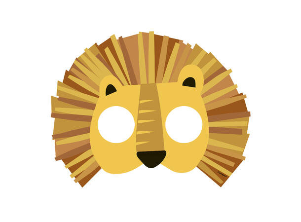 Animal Safari 8 Papirmasker til barn 