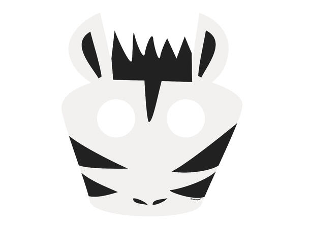 Animal Safari 8 Papirmasker til barn