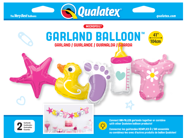Baby Girl Garland Folieballong - Girlanderballong