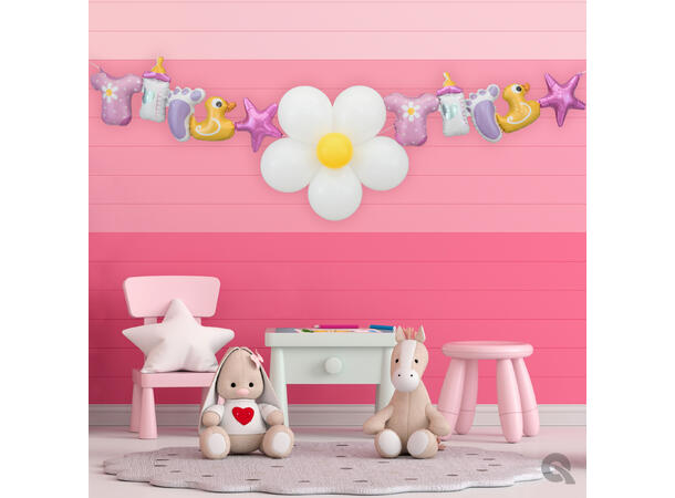 Baby Girl Garland Folieballong - Girlanderballong 