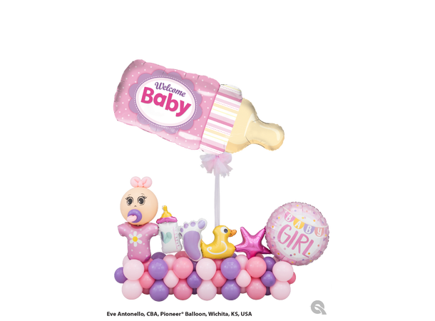 Baby Girl Garland Folieballong - Girlanderballong