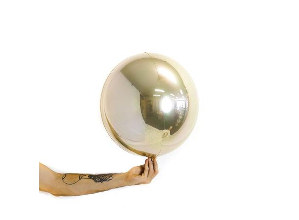 Ballongball folie - Hvitt Gull Metallic 1 Folieballong - 35cm (14")