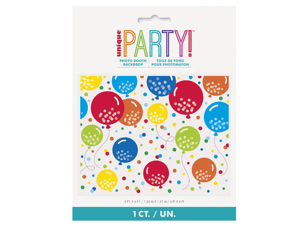 Balloon Cheer I backdrop i plast - 152x123cm