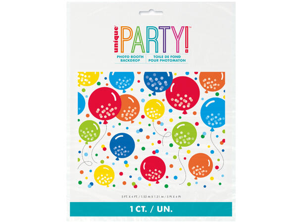 Balloon Cheer I backdrop i plast - 152x123cm
