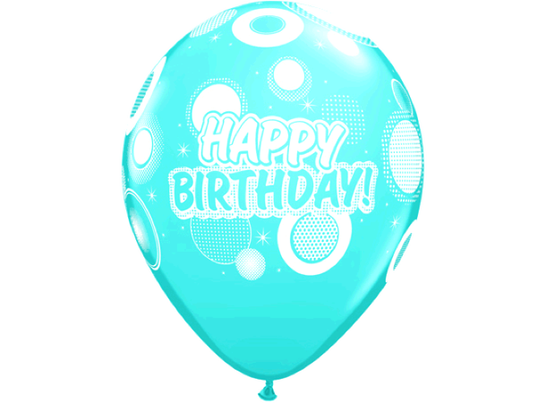 Birthday Dots & Glitz 25 gummiballonger - 28cm (11")