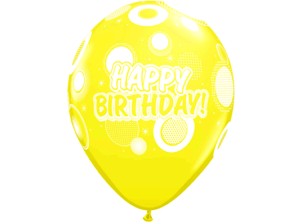 Birthday Dots & Glitz 25 gummiballonger - 28cm (11")