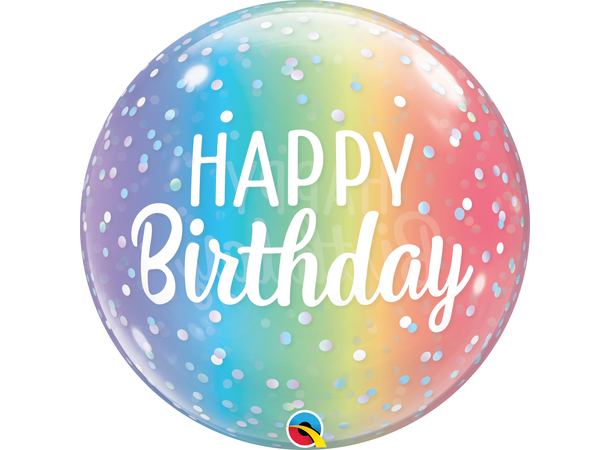 Birthday Ombre & Dots 1 Bubbleballong - 56cm (22") 