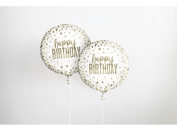 Confetti Gold Birthday 1 Folieballong - 46cm(18")
