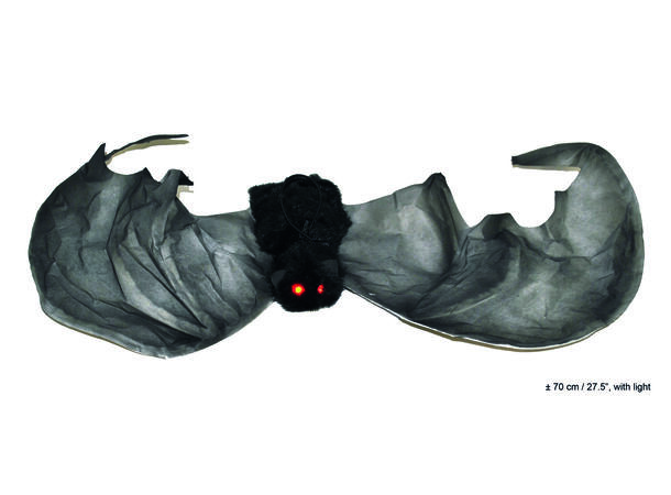 Flaggermus med glødende øyne 1 Dekorasjon - 70cm (inkl batterier)