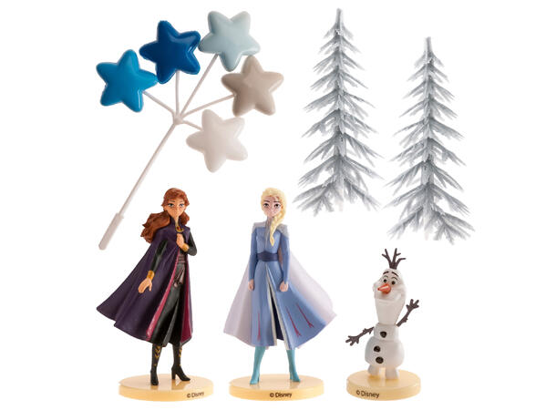 Frozen II - Kakedekorasjon 6 kakefigurer i plast