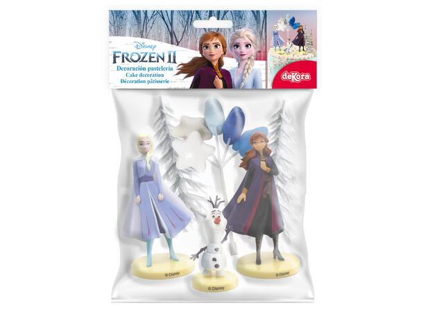 Frozen II - Kakedekorasjon 6 kakefigurer i plast