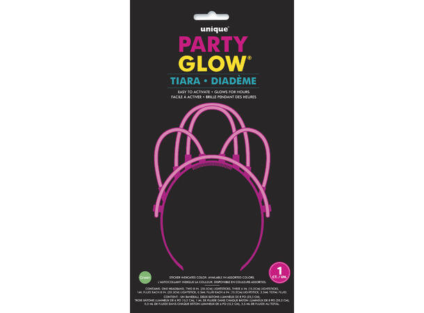 Glow Tiara - Assorterte farger - Bulk Tiara av glowstick