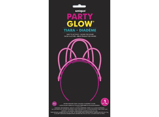 Glow Tiara - Assorterte farger - Bulk Tiara av glowstick