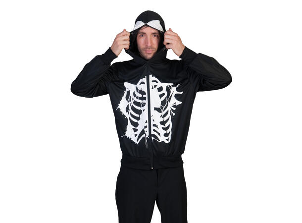 Hettegenser - Skjelett - Hvit 1 Hoodie Herre