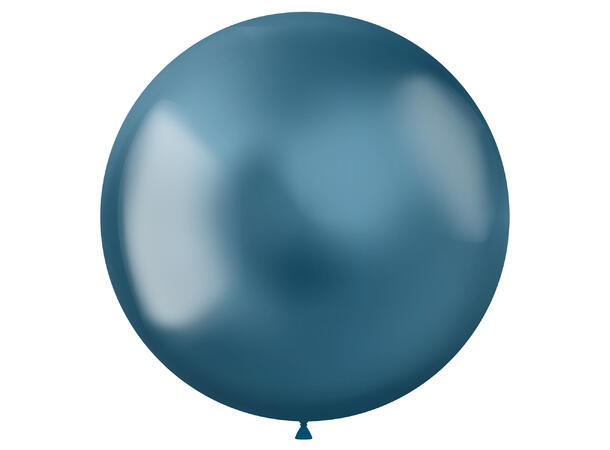 Intense Blue Metallic 5 Gummiballonger - 48cm (19")