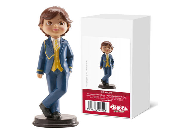 Konfirmasjon - Animert stil - Gutt 1 1 Kakefigur i plast - 13cm 