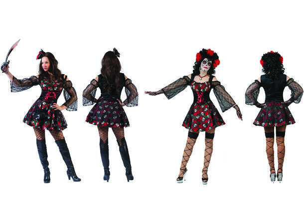 Kostyme - Dia De Los Muertes 1 Kjole 