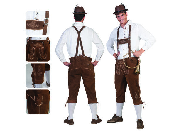 Kostyme Oktoberfest - Bernd 1 Sett - Bukser med seler