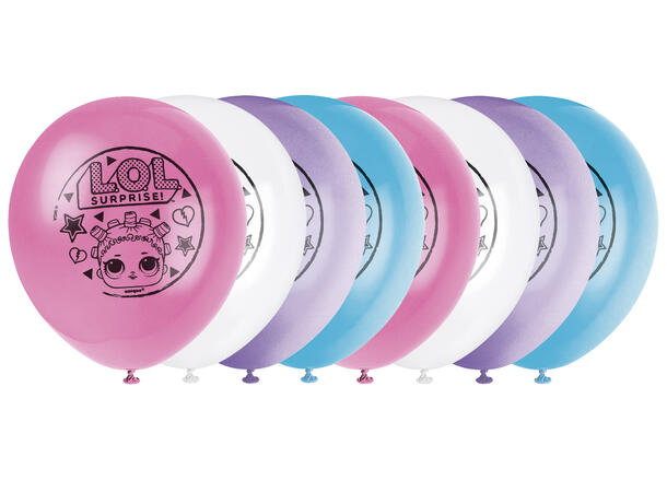 LOL Surprise - assortert 8 Gummiballonger - 30cm (12") 