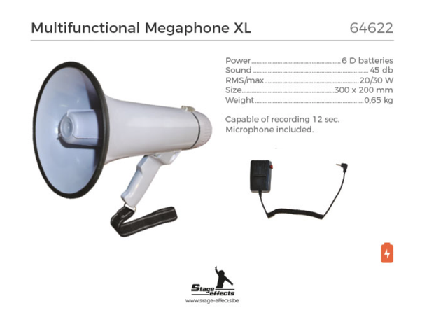 Megaphone Eksl batterier
