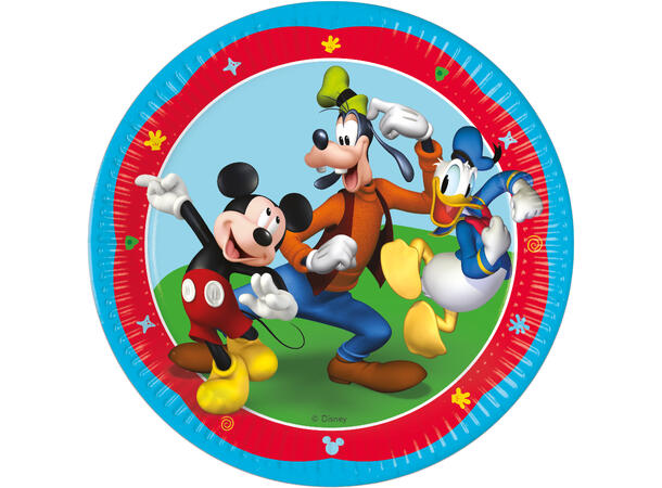 Mickey Rock The House 8 FSC Plastfrie Tallerkener i papir 23cm