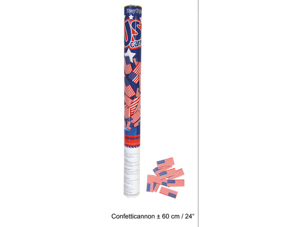 Partykanon - Amerkanske flagg 1 Konfettikanon - 60cm