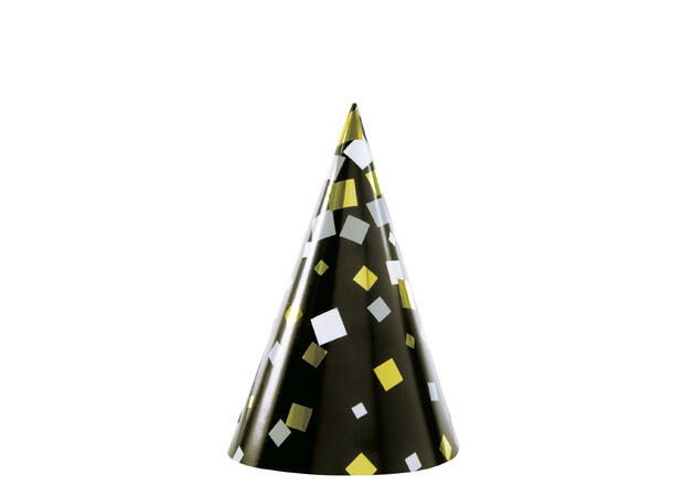 Partykit - Black, Gold & Silver New Year 1 Festsett for 8 personer