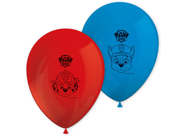 Paw Patrol - Rescue Heroes 8 Gummiballonger med trykk - 30cm