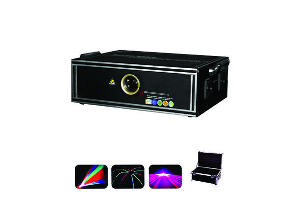 RGB laser+ flightcase Mål: 53x36x17cm - 14,5kg