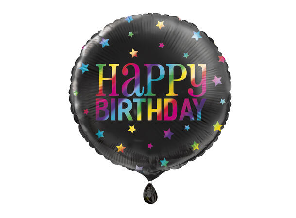 Rainbow - Happy Birthday 1 Folieballong - 46cm(18")