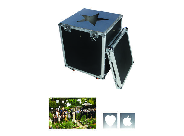 Skymaskin i fightcase Mål: 60x60x82cm - 46kg