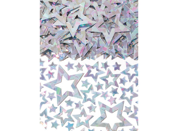 Star Shimmer Silver 1 Pose foliekonfetti - 14g