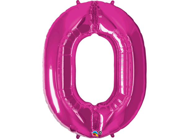 Tallballong 0 Magenta 1 Folieballong - 86cm (34")