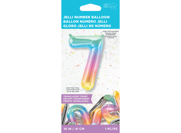 Tallballong 7 Jelli Ombre 1 Folieballong - 41cm (16")